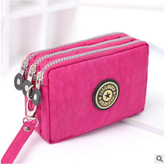 Peris Gems rose Triple Zipper Canvas Wallet Bag for Women | Big Capacity Bag SHEIN Amazon Temu