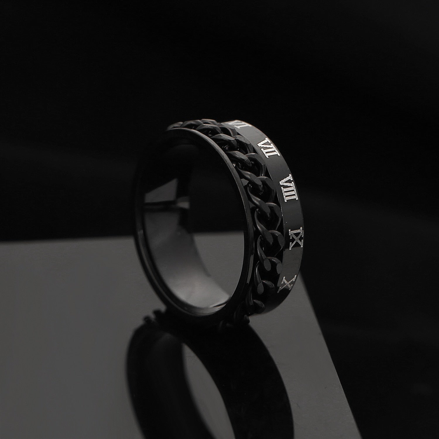 Peris Gems Rotatable Steel Chain Rings | Spinner Punk Funk Rings SHEIN Amazon Temu