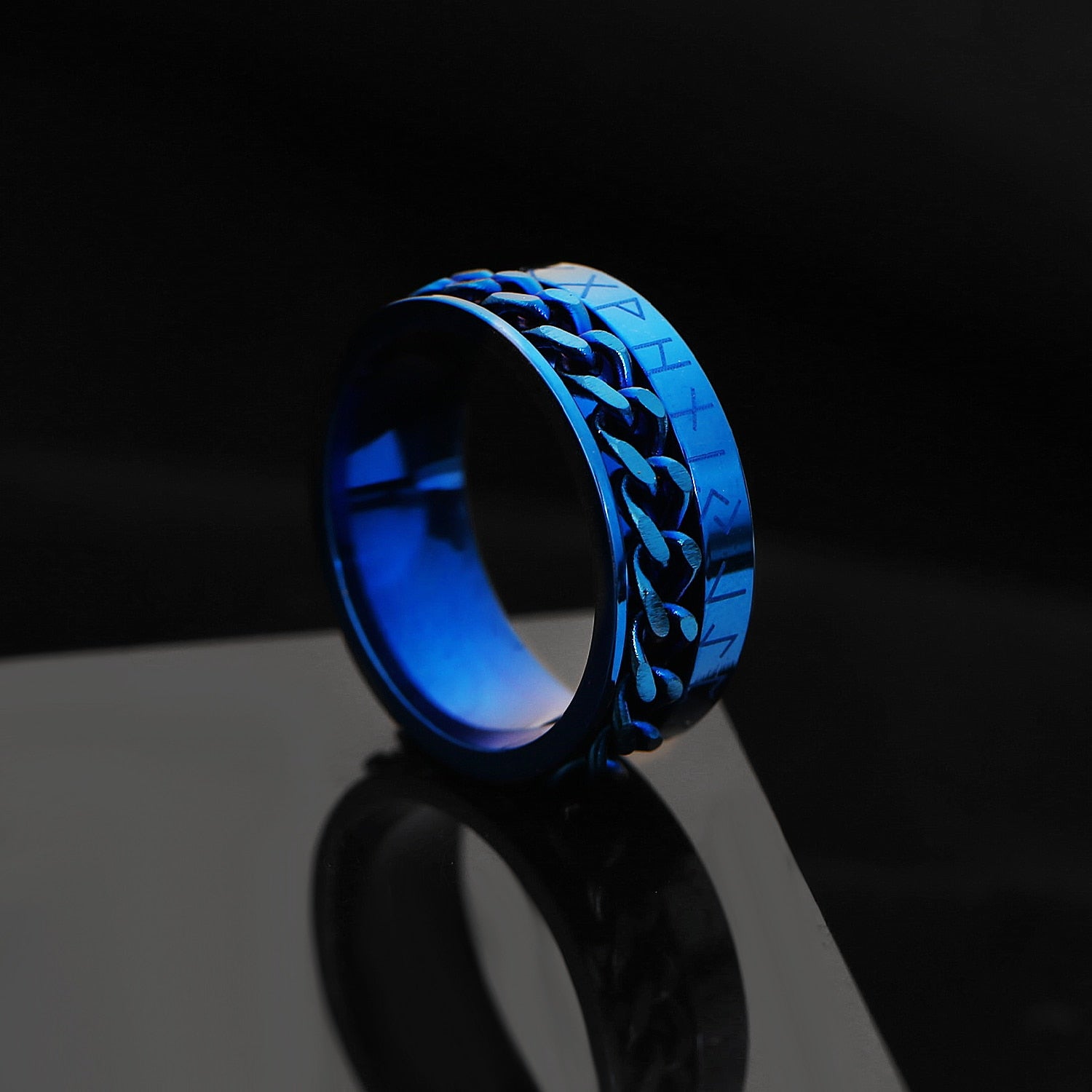 Peris Gems Rotatable Steel Chain Rings | Spinner Punk Funk Rings SHEIN Amazon Temu