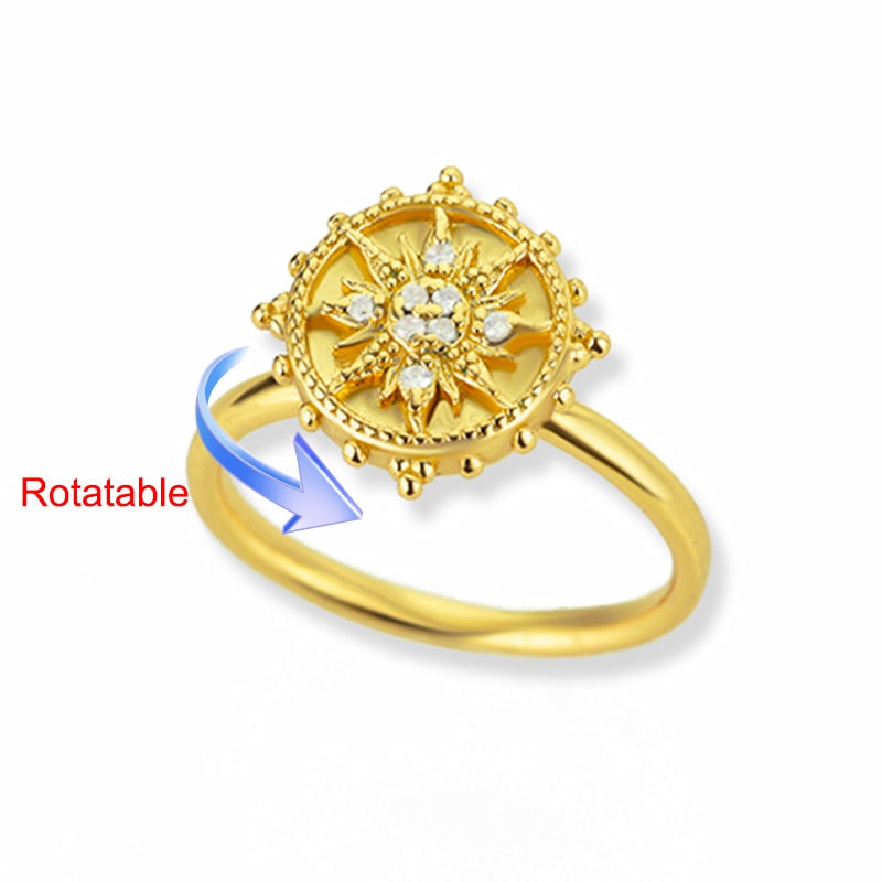 Peris Gems Rotating Four Clover Rings for Women | Gold Silver Diamond Rings SHEIN Amazon Temu