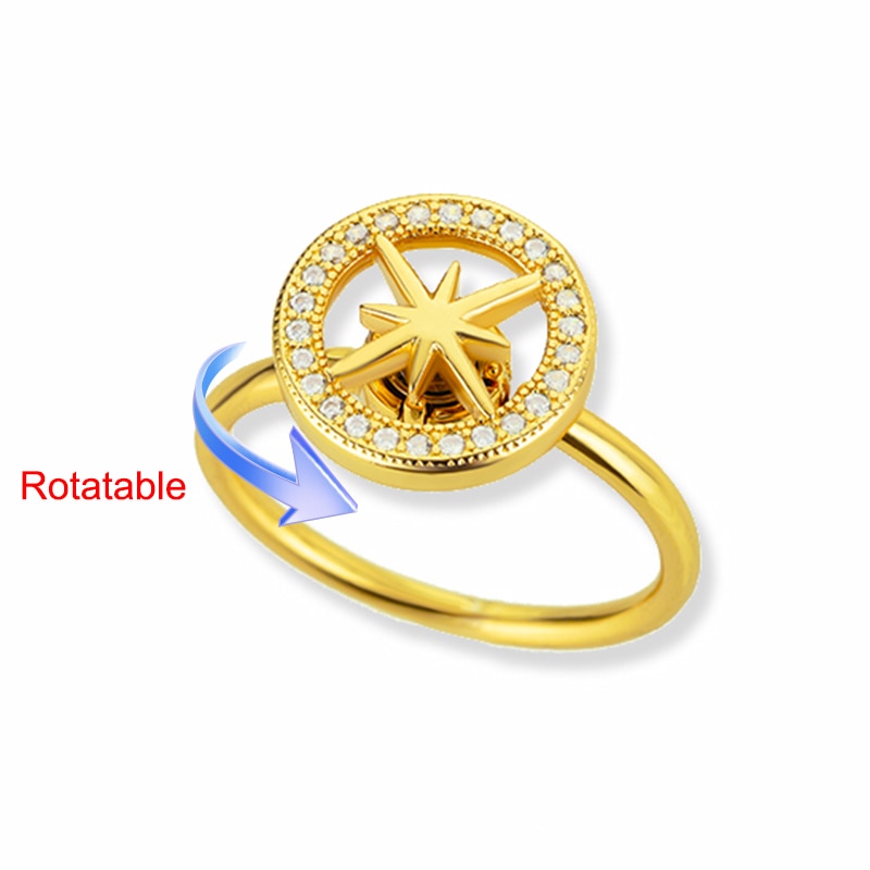 Peris Gems Rotating Four Clover Rings for Women | Gold Silver Diamond Rings SHEIN Amazon Temu