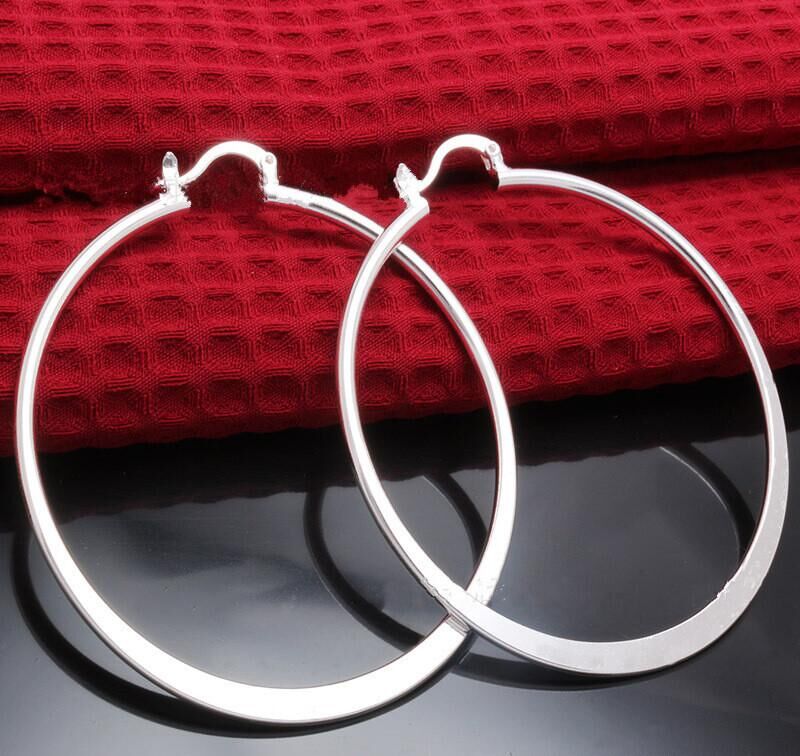 Peris Gems Round 5.0cm Sterling Silver Hoop Earrings Collection for Women SHEIN Amazon Temu
