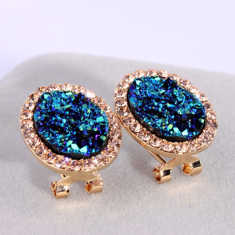 Peris Gems Round Gold Diamond Earrings for Women | Gold Stud Earrings SHEIN Amazon Temu