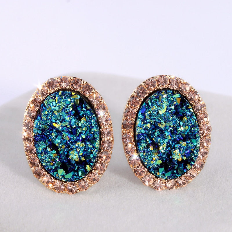 Peris Gems Round Gold Diamond Earrings for Women | Gold Stud Earrings SHEIN Amazon Temu