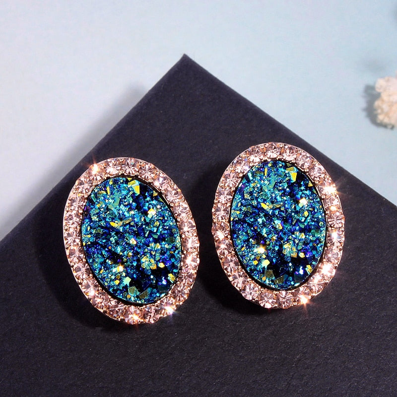 Peris Gems Round Gold Diamond Earrings for Women | Gold Stud Earrings SHEIN Amazon Temu