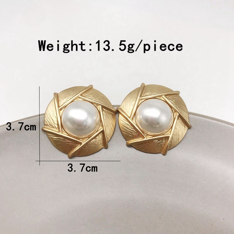 Peris Gems Round Gold Pearl Stud Earrings for Women | Spartan Shield Earrings Round Gold Pearl Stud Earrings for Women | Spartan Shield SHEIN Amazon Temu