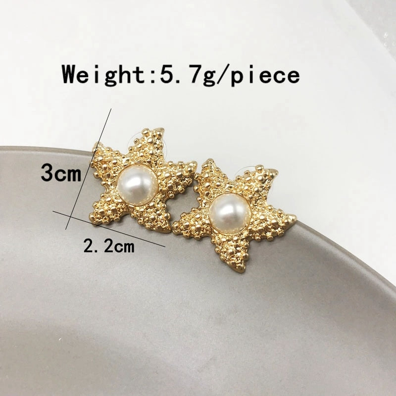 Peris Gems Round Gold Pearl Stud Earrings for Women | Spartan Shield Earrings Round Gold Pearl Stud Earrings for Women | Spartan Shield SHEIN Amazon Temu