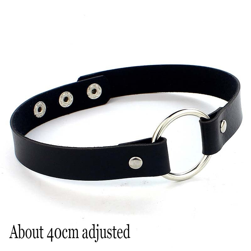 Peris Gems Round Gothic Harajuku PU Leather Collar Choker Necklaces for Women SHEIN Amazon Temu