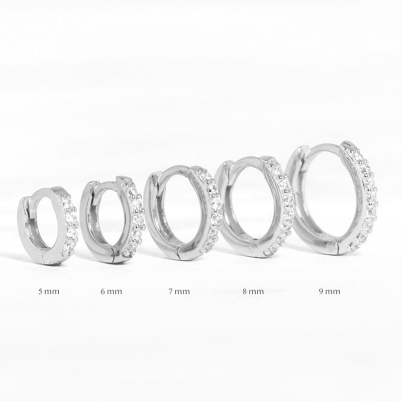 Peris Gems Round Micro Inlay Gold Hoop Earrings for Women | Silver Gold Diamond Earrings for Women SHEIN Amazon Temu