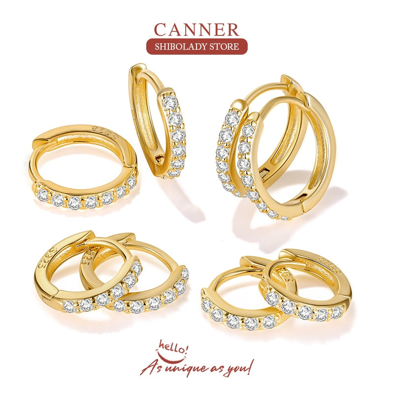Peris Gems Round Micro Inlay Gold Hoop Earrings for Women | Silver Gold Diamond Earrings for Women SHEIN Amazon Temu