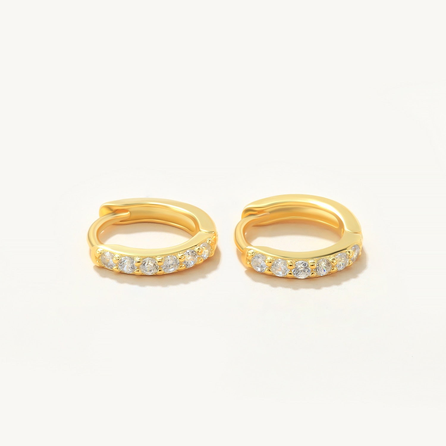 Peris Gems Round Micro Inlay Gold Hoop Earrings for Women | Silver Gold Diamond Earrings for Women SHEIN Amazon Temu