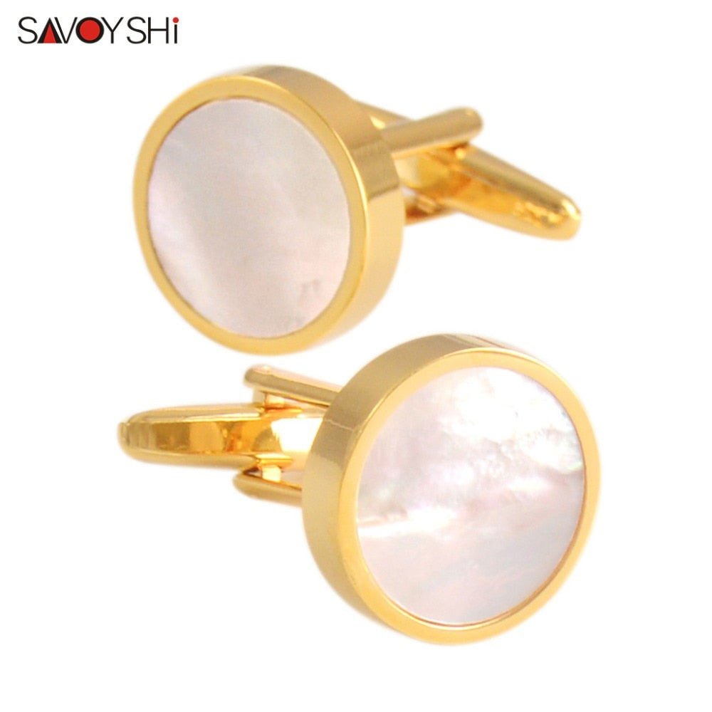 Peris Gems Round Pearl Shell Button Shirt Cufflinks for Men SHEIN Amazon Temu