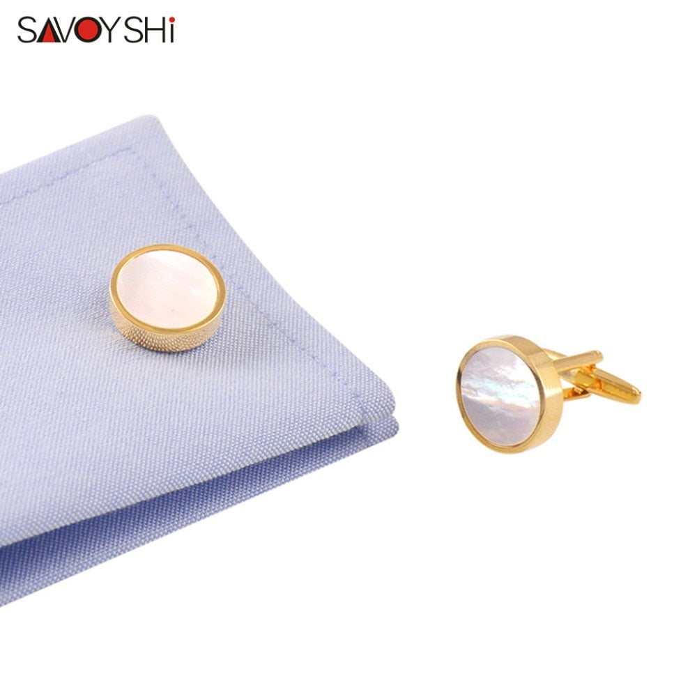 Peris Gems Round Pearl Shell Button Shirt Cufflinks for Men SHEIN Amazon Temu