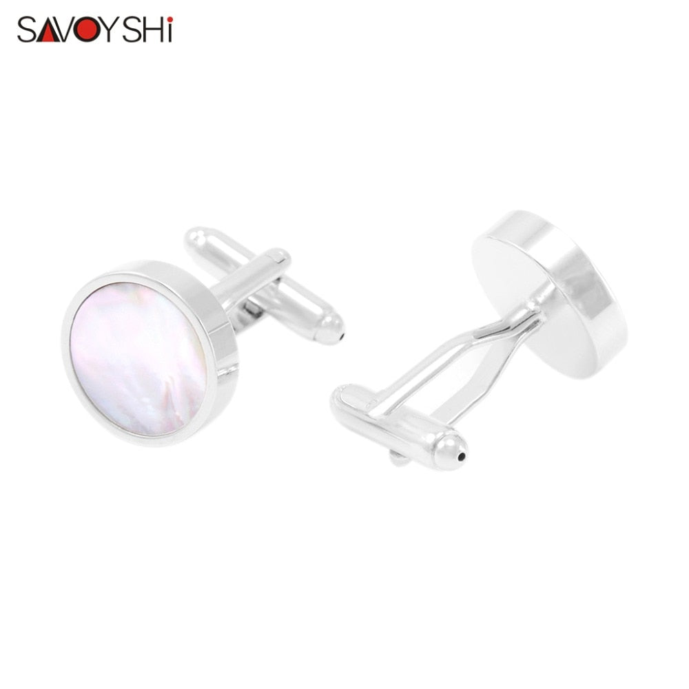 Peris Gems Round Pearl Shell Button Shirt Cufflinks for Men SHEIN Amazon Temu