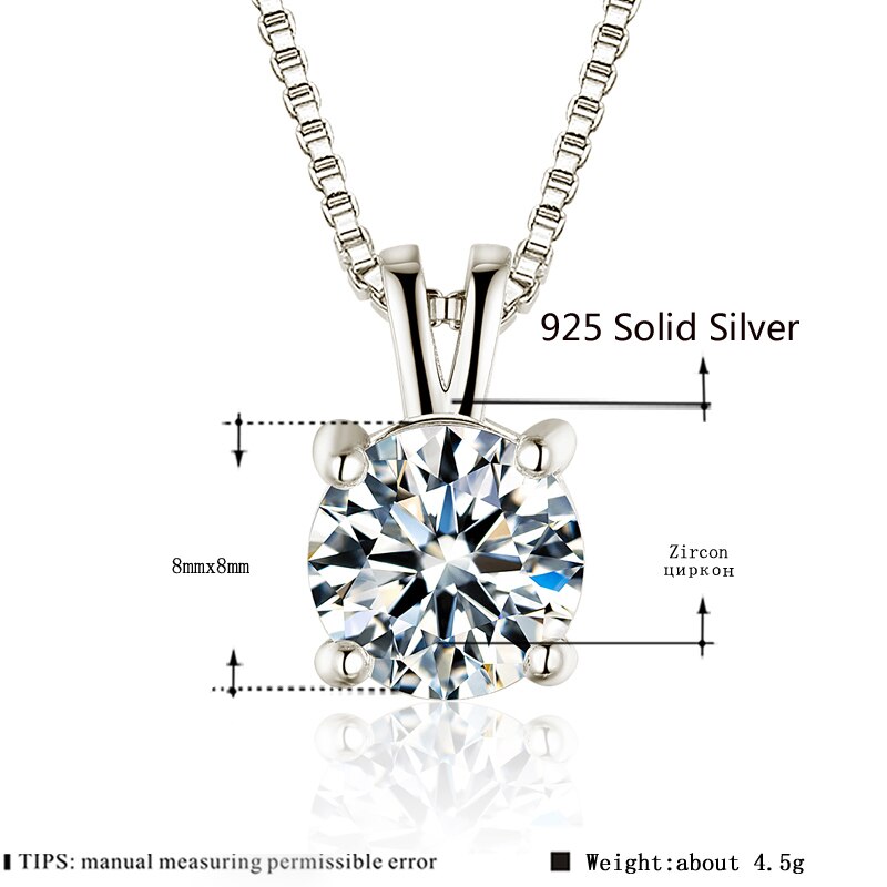 Peris Gems Round Solitaire Diamond Pendant Necklace for Women | Silver Diamond Necklace Round Solitaire Diamond Pendant Necklace for Women | Silver SHEIN Amazon Temu