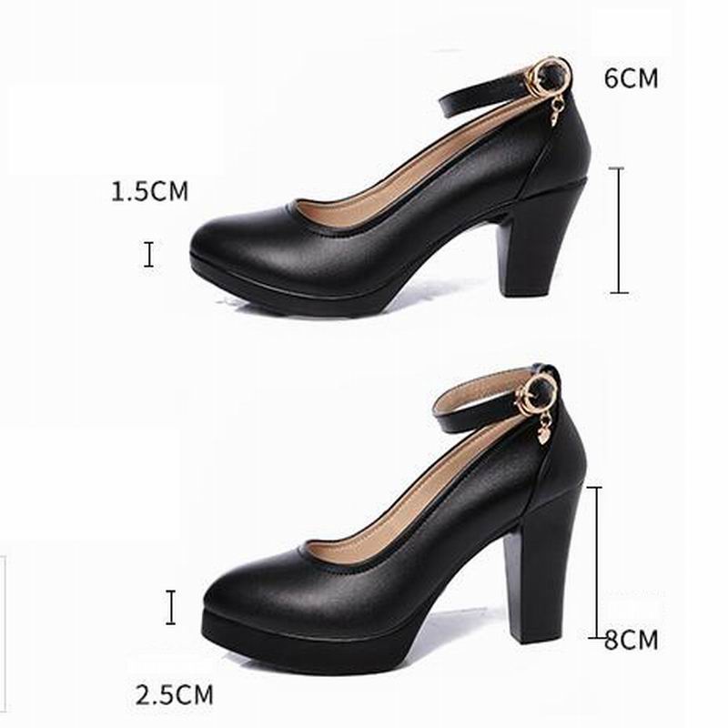 Peris Gems Round Toe Pump High Heel Shoes for Women | Black Leather Shoes Round Toe Pump High Heel Shoes for Women Black Leather Shoes SHEIN Amazon Temu