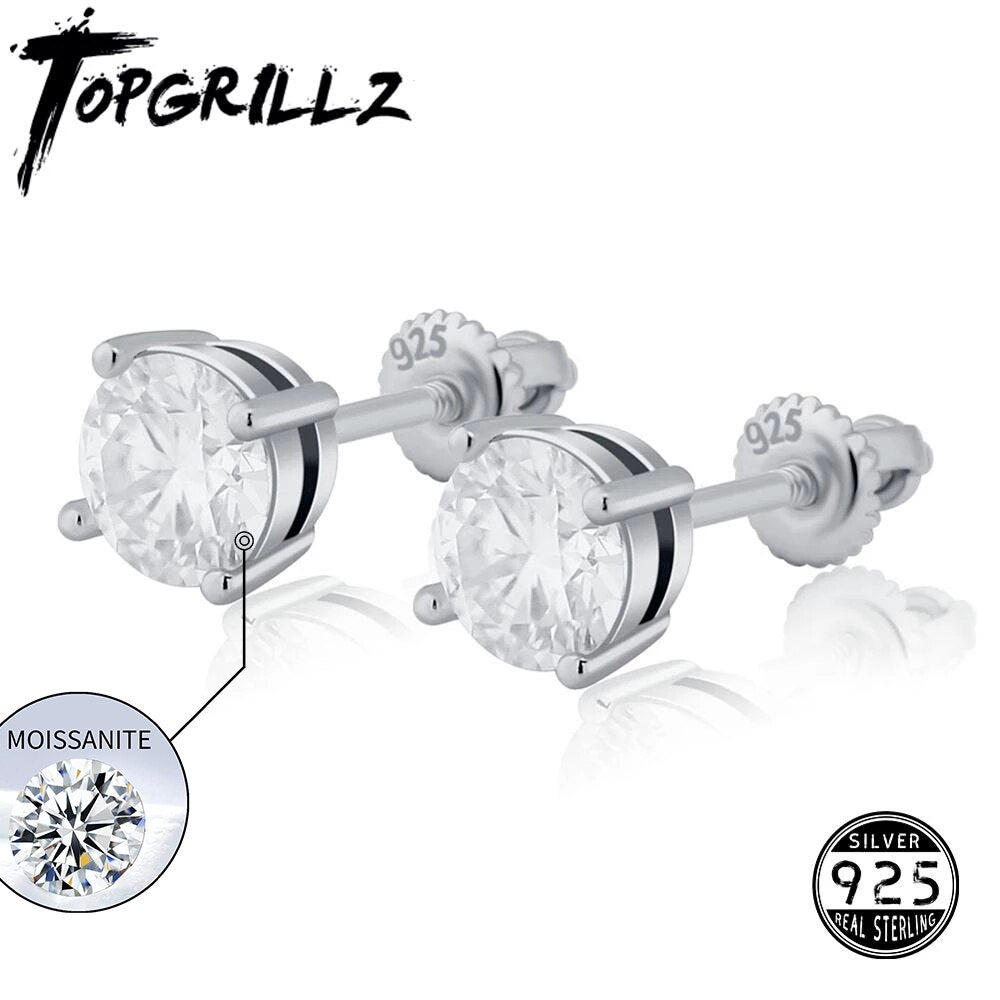 Peris Gems Round VVS1 Moissanite Stud Earrings for Women | 925 Silver Gold Round VVS1 Moissanite Stud Earrings for Women SHEIN Amazon Temu