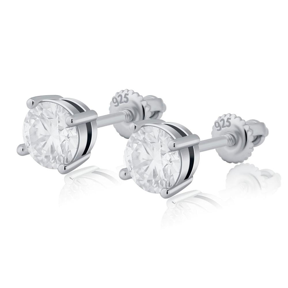 Peris Gems Round VVS1 Moissanite Stud Earrings for Women | 925 Silver Gold Round VVS1 Moissanite Stud Earrings for Women SHEIN Amazon Temu
