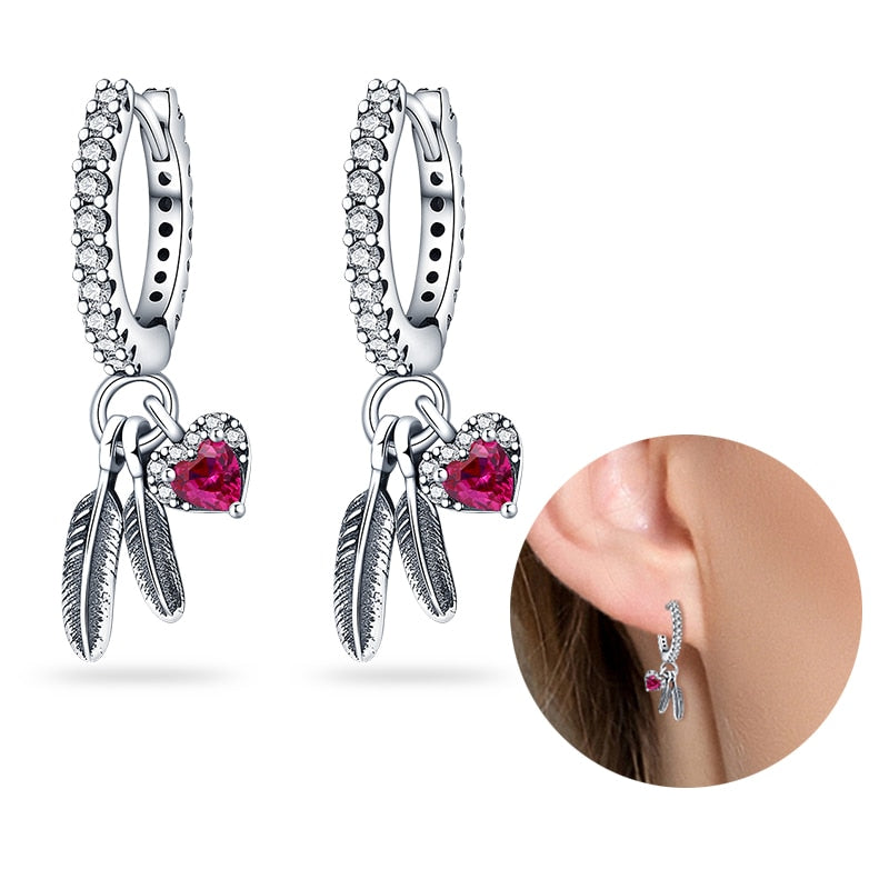 Peris Gems Round Zirconia Pave Earrings for Women | 925 Sterling Silver Dangle Earrings Round Zirconia Pave Earrings for Women | 925 Sterling Silver SHEIN Amazon Temu