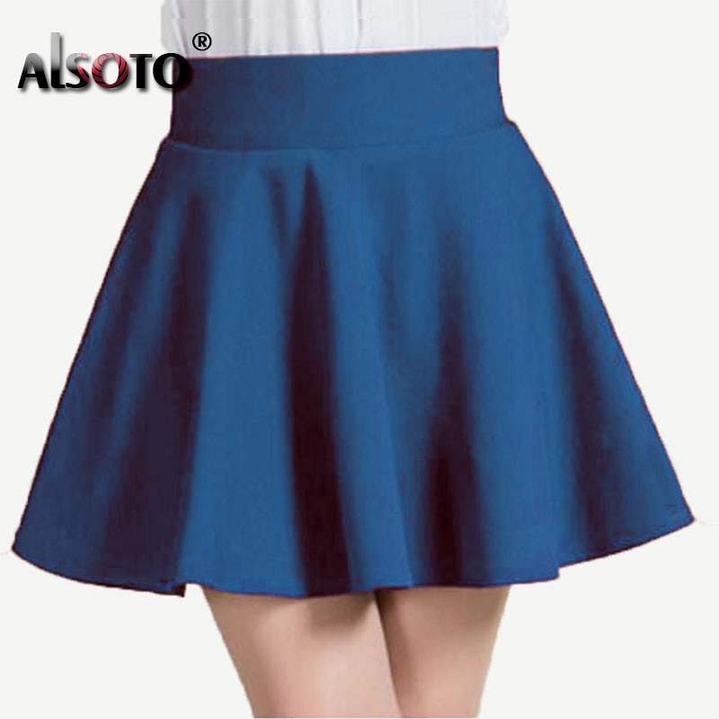 Peris Gems Royal blue / S Elastic Midi Mini Skirts for Women | Flare Skirts SHEIN Amazon Temu