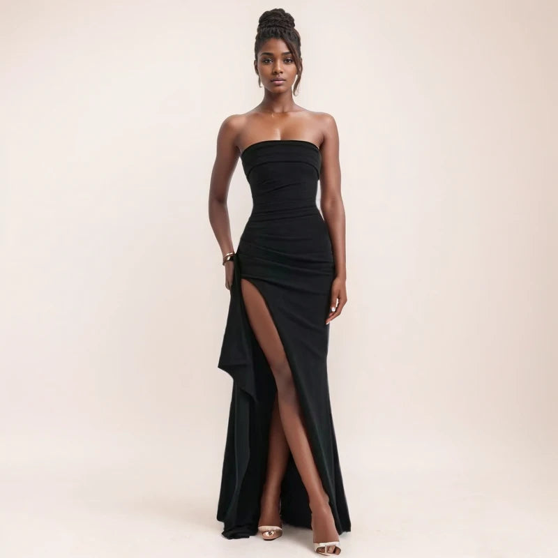 Peris Gems S / black 2024 Summer Slash Neck Strapless Party Evening Dress Casual Sleeveless High Slit Long Dress Elegant Backless Sexy Dress Vestidos 2024 Summer Slash Neck Strapless Party Evening Dress Casual Sleeveless High Slit Long Dress Elegant Backless Sexy Dress Vestidos SHEIN Amazon Temu