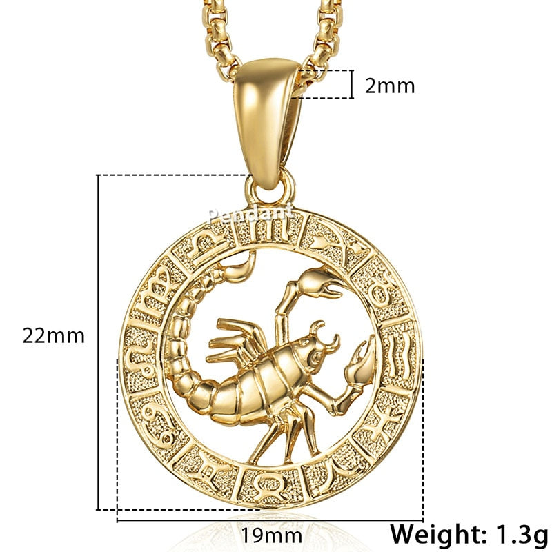 Peris Gems Scorpio / Pendant Only Gold Horoscope Animal Necklaces | Zodiac Pendant Necklace SHEIN Amazon Temu