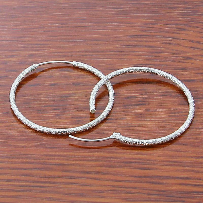 Peris Gems Scrub 3.5cm Sterling Silver Hoop Earrings Collection for Women SHEIN Amazon Temu