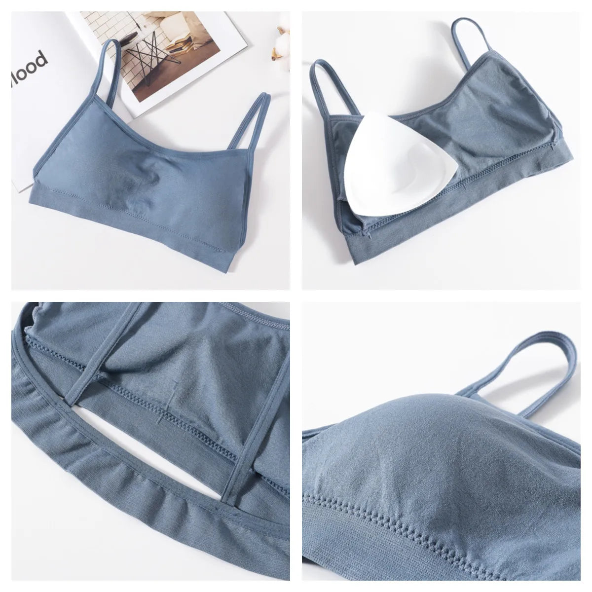 Peris Gems Seamless Tube Top Bra Backless Non-Wire Underwear Sexy Lingerie Women&