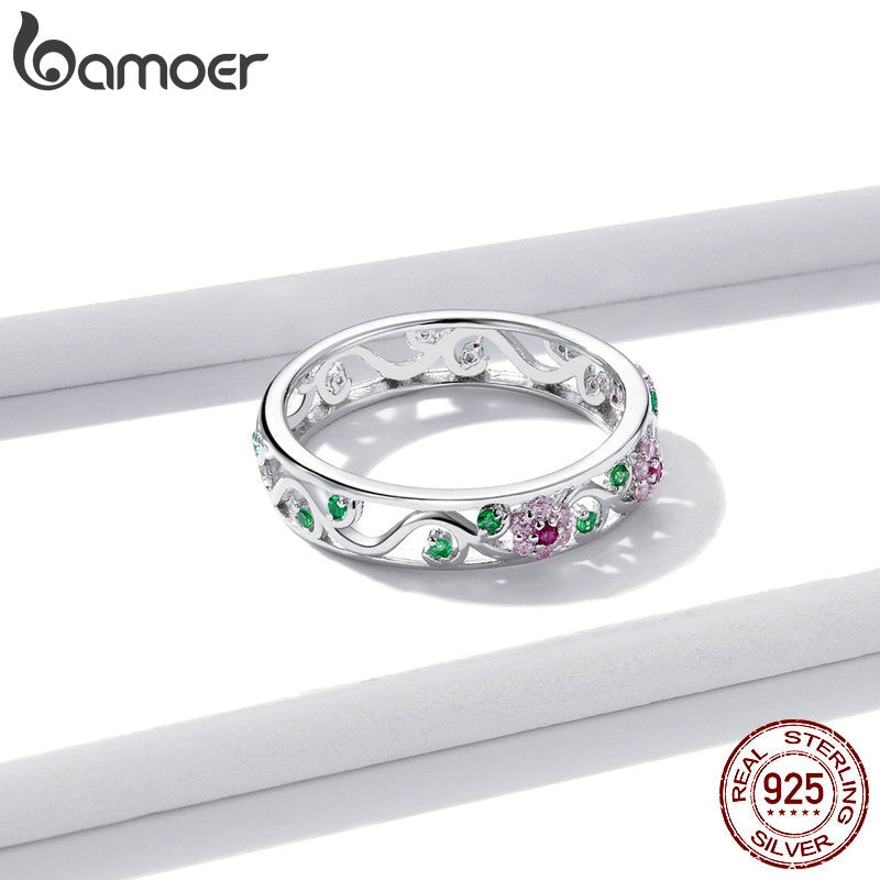 Peris Gems Secret Garden Pink Diamond Rings for Women | Sterling Silver SHEIN Amazon Temu