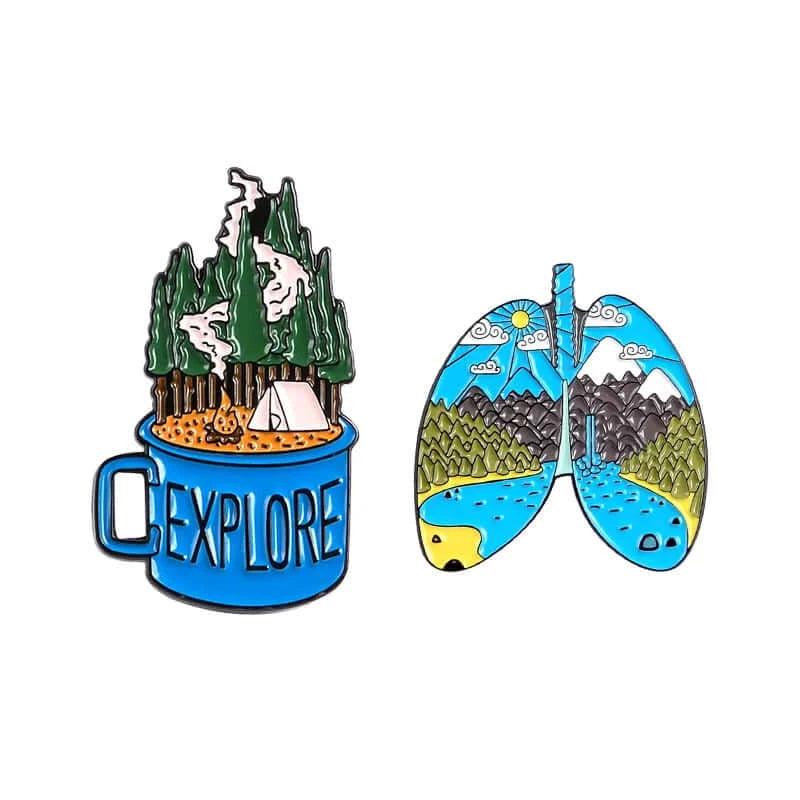 Peris Gems Set 1 Adventure Travel Lover Theme Lapel Pin Badges Unisex SHEIN Amazon Temu