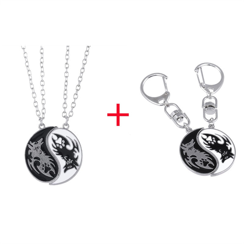 Peris Gems Set C Yin & Yang Alloy Two Petal Necklaces - Harmony Healing Necklaces SHEIN Amazon Temu