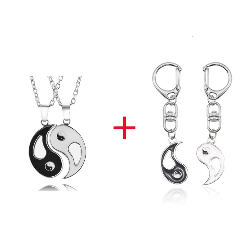 Peris Gems Set F Yin & Yang Alloy Two Petal Necklaces - Harmony Healing Necklaces SHEIN Amazon Temu