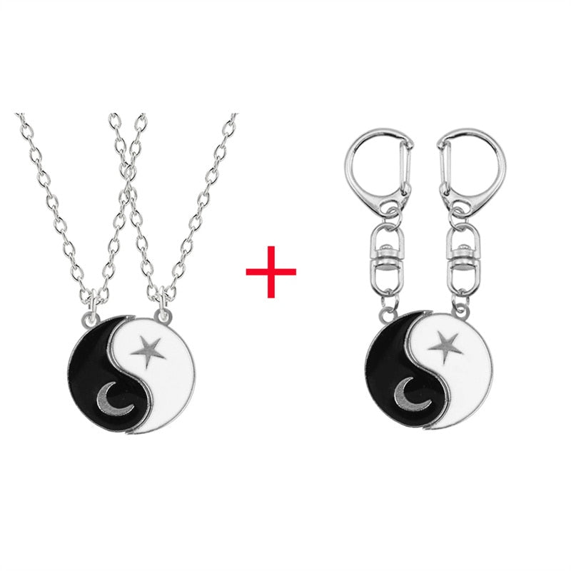 Peris Gems Set H Yin & Yang Alloy Two Petal Necklaces - Harmony Healing Necklaces SHEIN Amazon Temu
