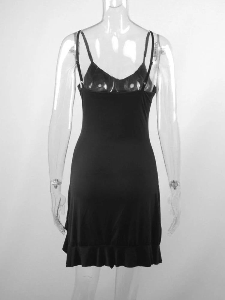 Peris Gems Sexy Mini Dress Women Summer New Black Sleeveless Strap Backless Folds Bodycon Split Dress Streetwear Elegant Party A-LINE Dress Sexy Mini Dress Women Summer New Black Sleeveless Strap Backless Folds Bodycon Split Dress Streetwear Elegant Party A-LINE Dress SHEIN Amazon Temu