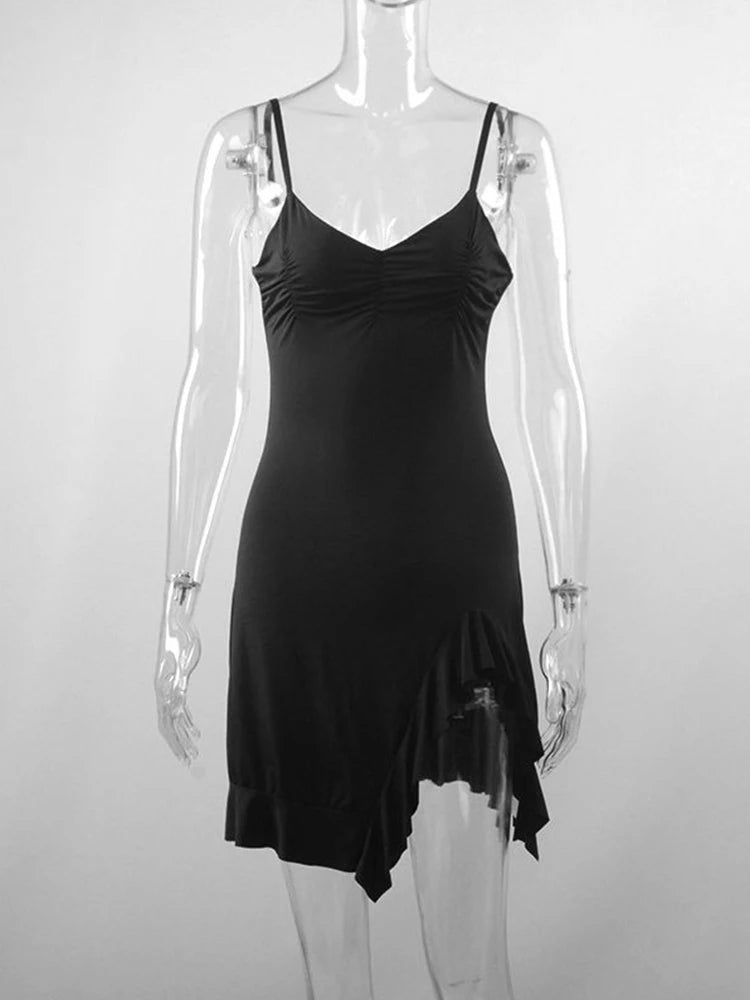 Peris Gems Sexy Mini Dress Women Summer New Black Sleeveless Strap Backless Folds Bodycon Split Dress Streetwear Elegant Party A-LINE Dress Sexy Mini Dress Women Summer New Black Sleeveless Strap Backless Folds Bodycon Split Dress Streetwear Elegant Party A-LINE Dress SHEIN Amazon Temu