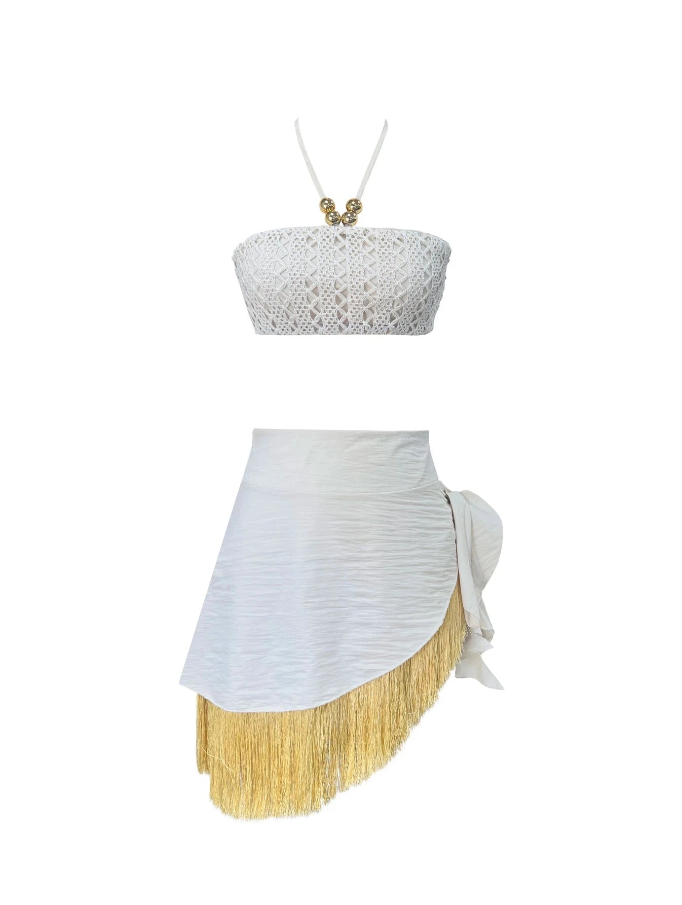 Peris Gems Sexy Tassel Women Two Piece Skirt Halter Lace Bra Tassel Mini Skirt Suit Beach Vacation Casual Female Bathing Suit Summer Sexy Tassel Women Two Piece Skirt Halter Lace Bra Tassel Mini Skirt Suit Beach Vacation Casual Female Bathing Suit Summer SHEIN Amazon Temu