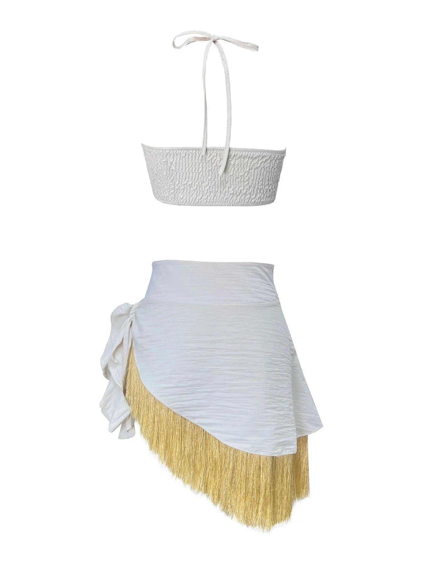 Peris Gems Sexy Tassel Women Two Piece Skirt Halter Lace Bra Tassel Mini Skirt Suit Beach Vacation Casual Female Bathing Suit Summer Sexy Tassel Women Two Piece Skirt Halter Lace Bra Tassel Mini Skirt Suit Beach Vacation Casual Female Bathing Suit Summer SHEIN Amazon Temu