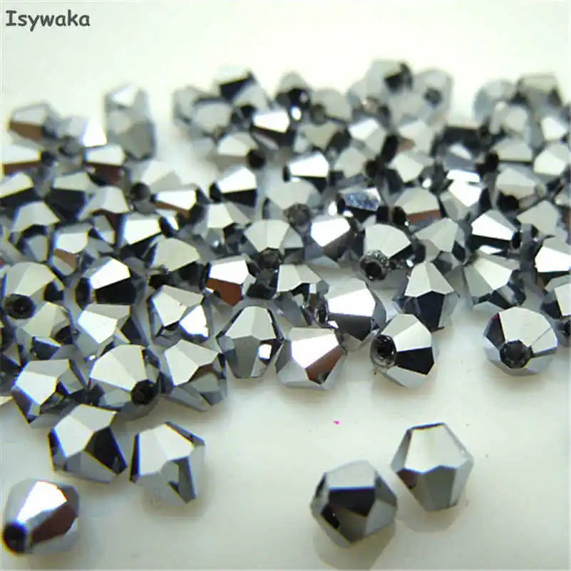 Peris Gems Shining Silver Glass Bead 100pc Loose Spacer Stones for DIY Jewelry SHEIN Amazon Temu