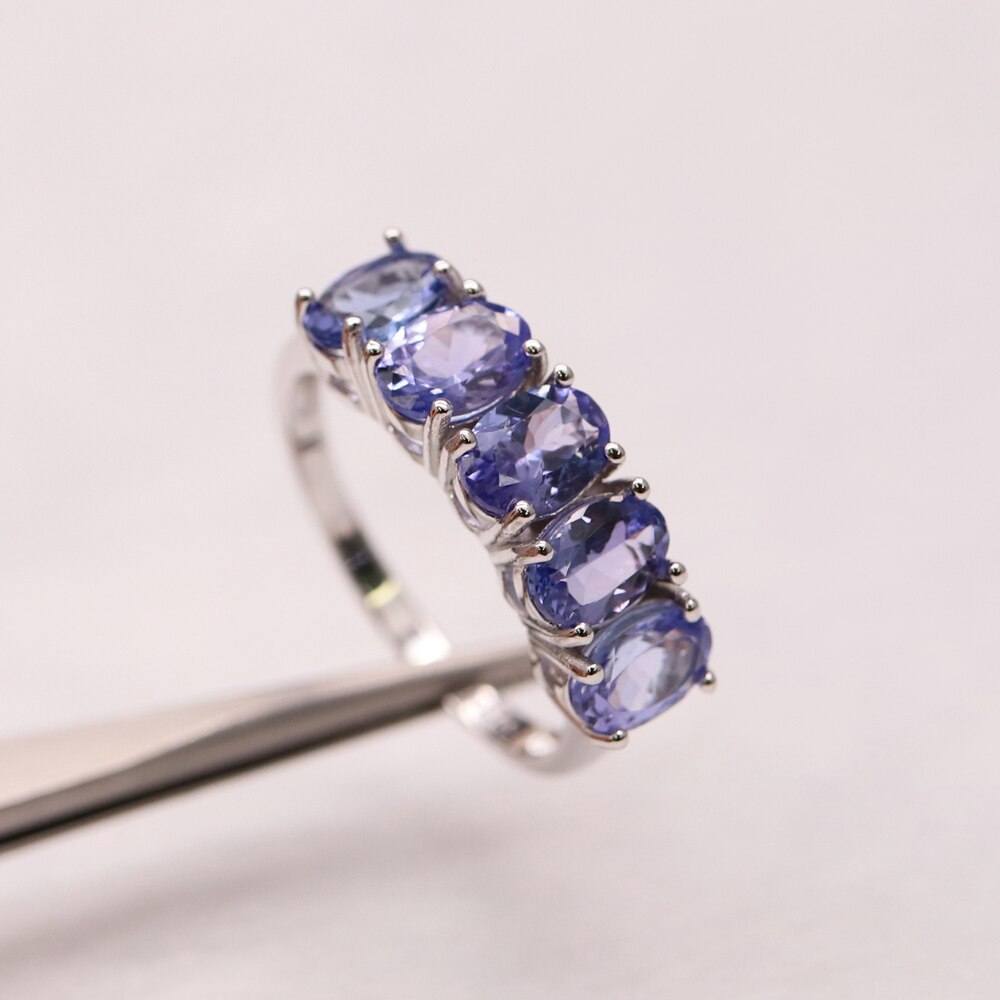 Peris Gems Shiny Clear Tanzanite Blue Diamond Anniversary Ring for Women SHEIN Amazon Temu