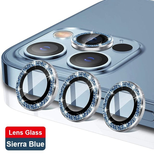 Peris Gems Sierra Blue / iP 14 2Pcs Glittery Diamond Camera Lens Protector Cap For iPhone | Glass Camera Metal Rings SHEIN Amazon Temu