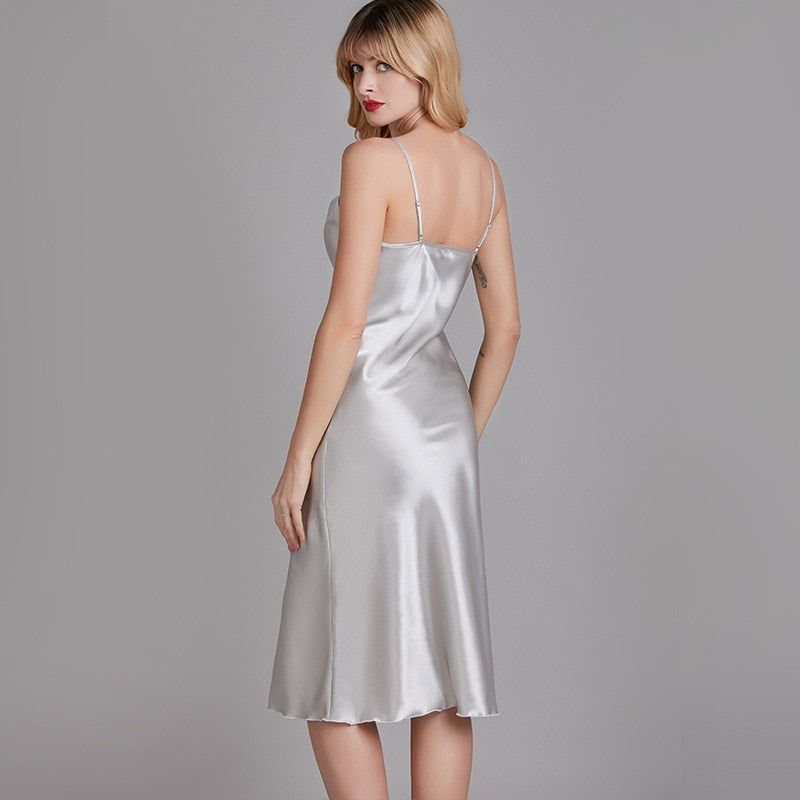 Peris Gems Silky Satin Nightdress for Women | Spaghetti Strap Nightgown Lingerie Silky Satin Nightdress for Women | Nightgown Lingerie SHEIN Amazon Temu
