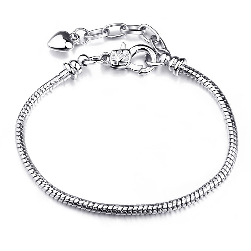 Peris Gems Silver / 16cm Silver Chain Charm Bracelets | Silver Love Bracelet SHEIN Amazon Temu
