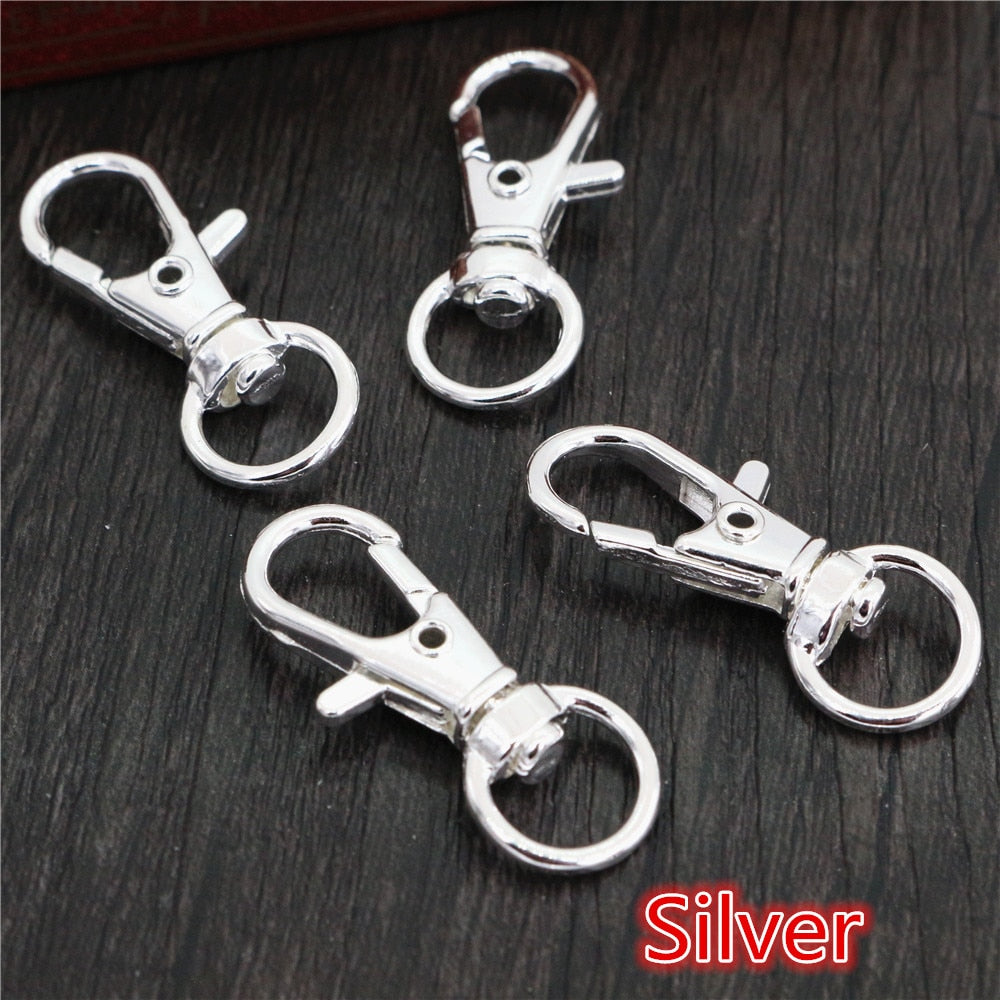 Peris Gems Silver / 17x38mm Metal Swivel Lobster Clasp Hooks | 10pc Claw Hooks SHEIN Amazon Temu