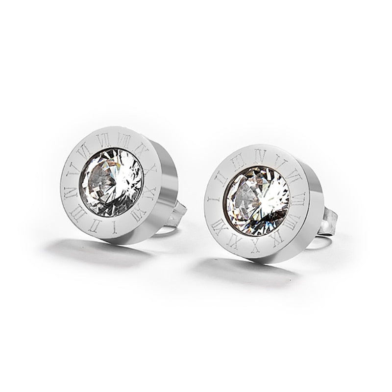 Peris Gems Silver 4 Diamond Stud Earrings for Women | Small Crystal Earrings SHEIN Amazon Temu