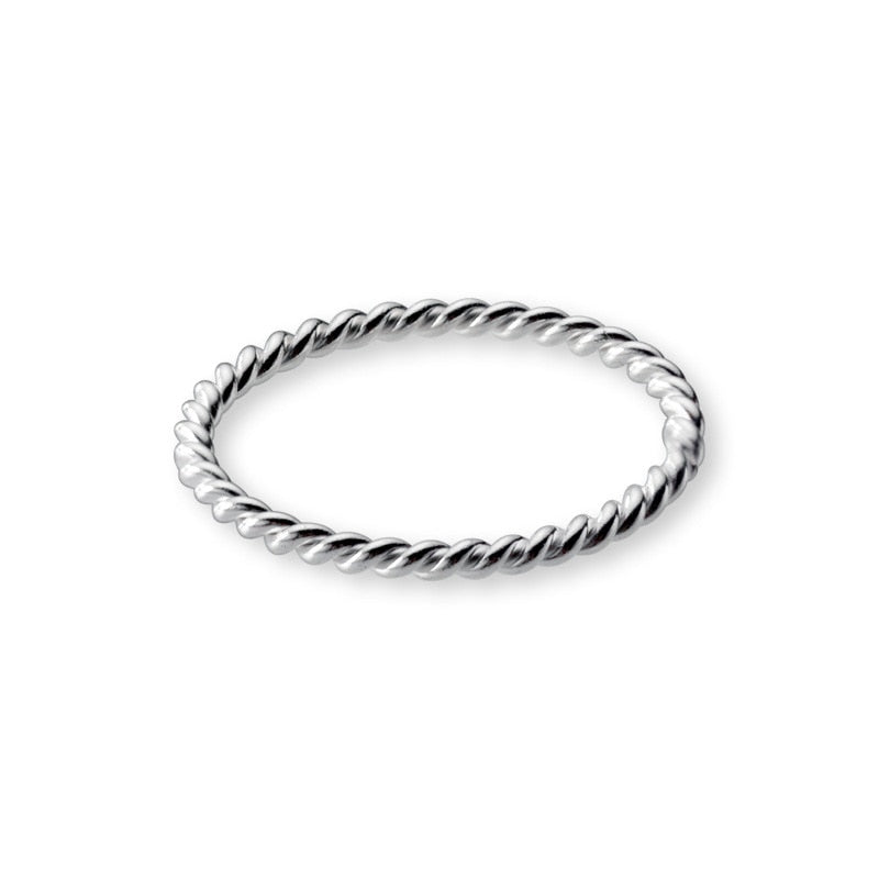 Peris Gems Silver / 4 Twisted Sterling Silver Wedding Rings for Women SHEIN Amazon Temu