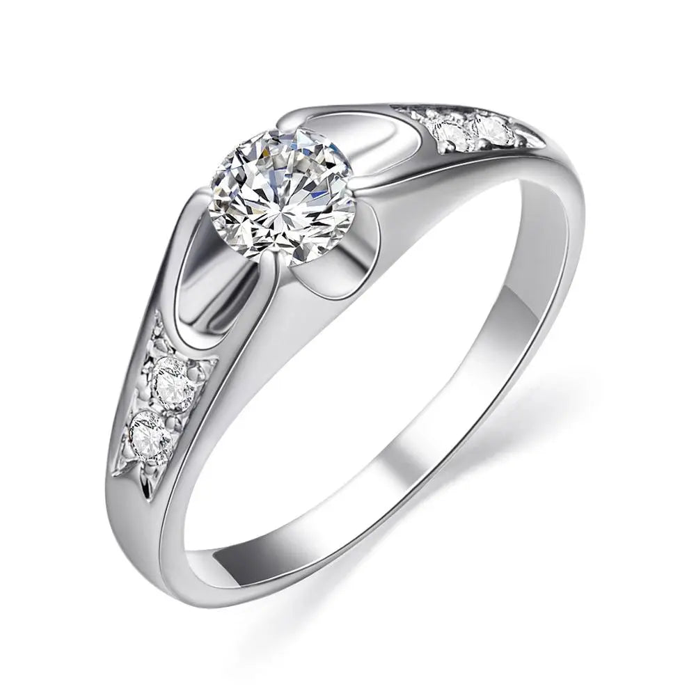 Peris Gems Silver / 5.5 Rose Gold Diamond Engagement Rings for Women SHEIN Amazon Temu