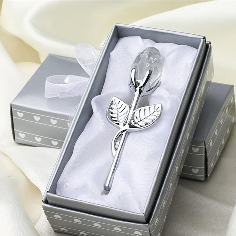 Peris Gems silver-box Glass Rose Flower with Box | Silver Gold Romantic Gift SHEIN Amazon Temu