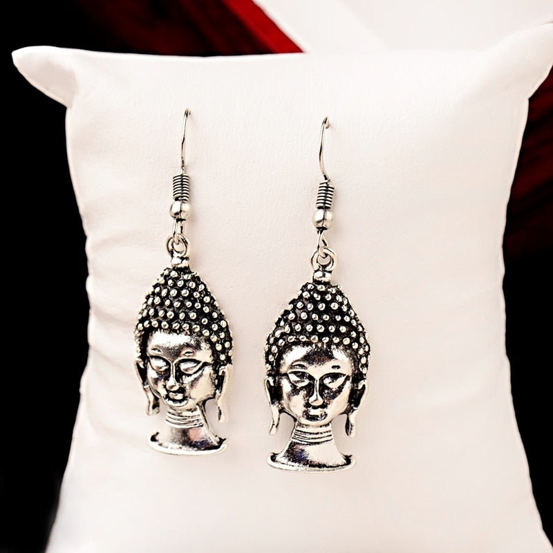 Peris Gems Silver Buddha Dangle Earrings for Women | Ethnic Indian Sterling Silver Tassel Earrings SHEIN Amazon Temu