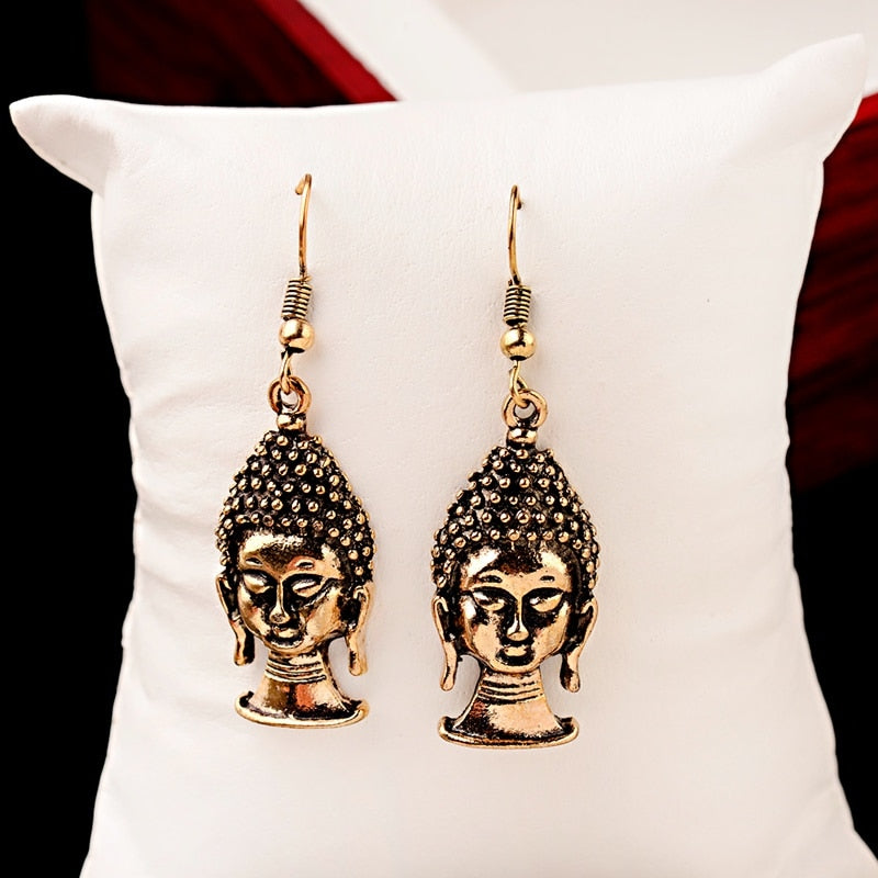 Peris Gems Silver Buddha Dangle Earrings for Women | Ethnic Indian Sterling Silver Tassel Earrings SHEIN Amazon Temu