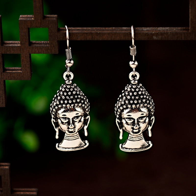 Peris Gems Silver Buddha Dangle Earrings for Women | Ethnic Indian Sterling Silver Tassel Earrings SHEIN Amazon Temu